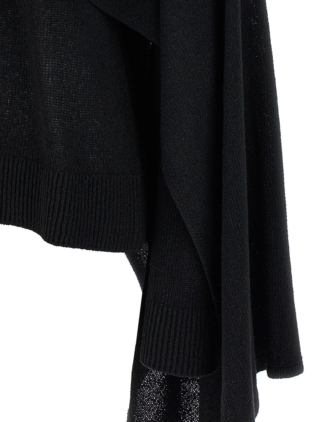Black Silk Cape Sweater