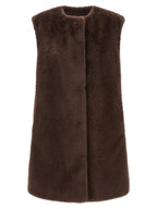 Beaver‑Effect Eco‑Fur Sleeveless Vest