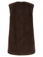 Beaver‑Effect Eco‑Fur Sleeveless Vest