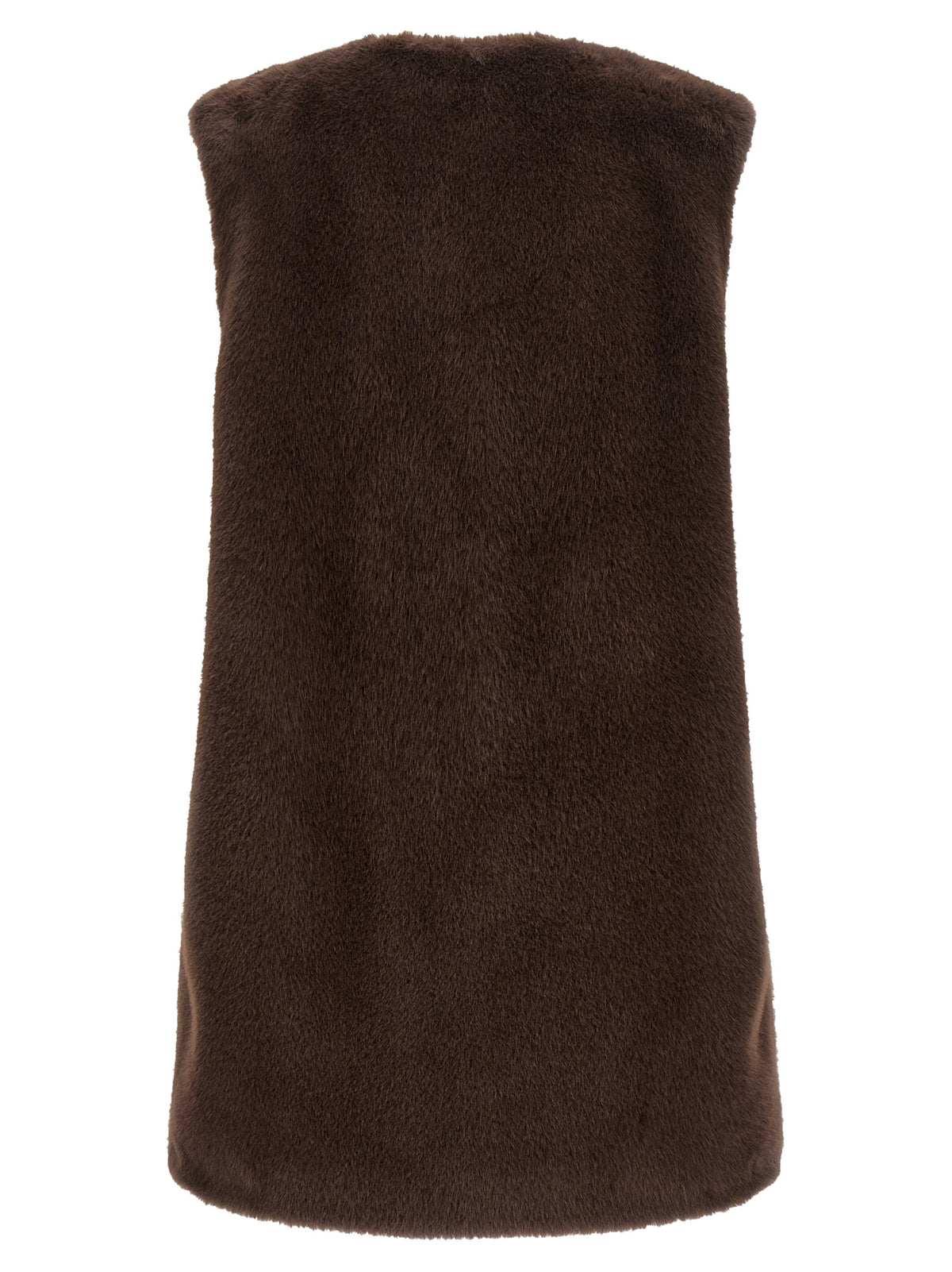 Beaver‑Effect Eco‑Fur Sleeveless Vest