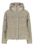 Feather‑Padded Alpaca Bouclé Jacket