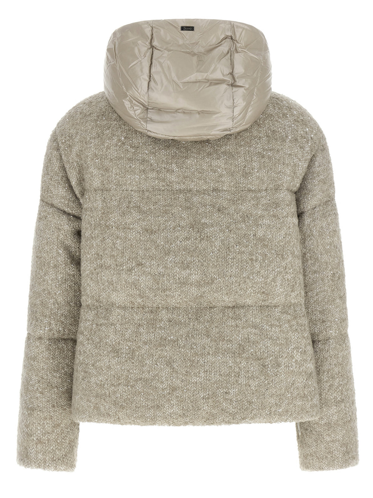 Feather‑Padded Alpaca Bouclé Jacket