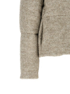 Feather‑Padded Alpaca Bouclé Jacket