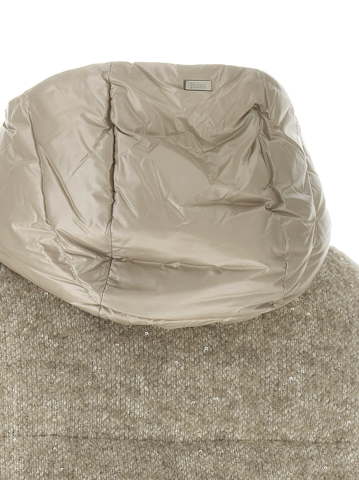 Feather‑Padded Alpaca Bouclé Jacket