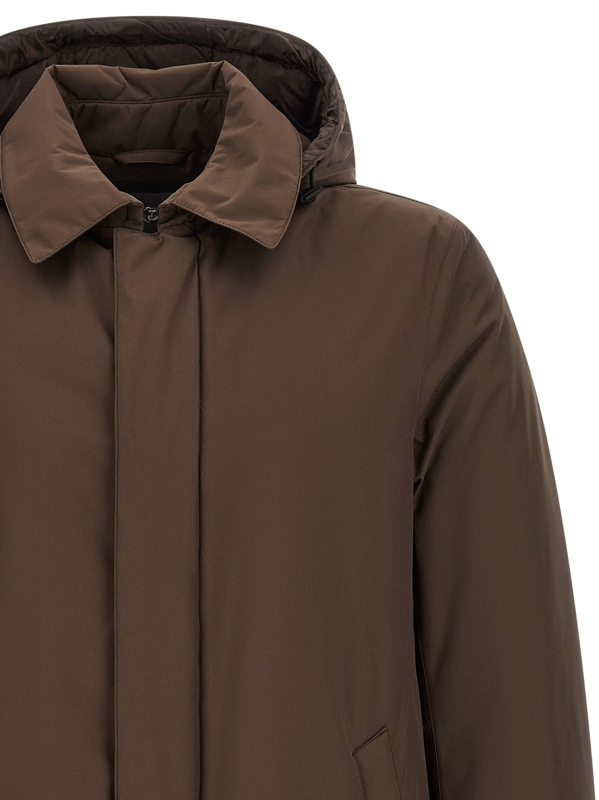 Matte Technical Brown Parka