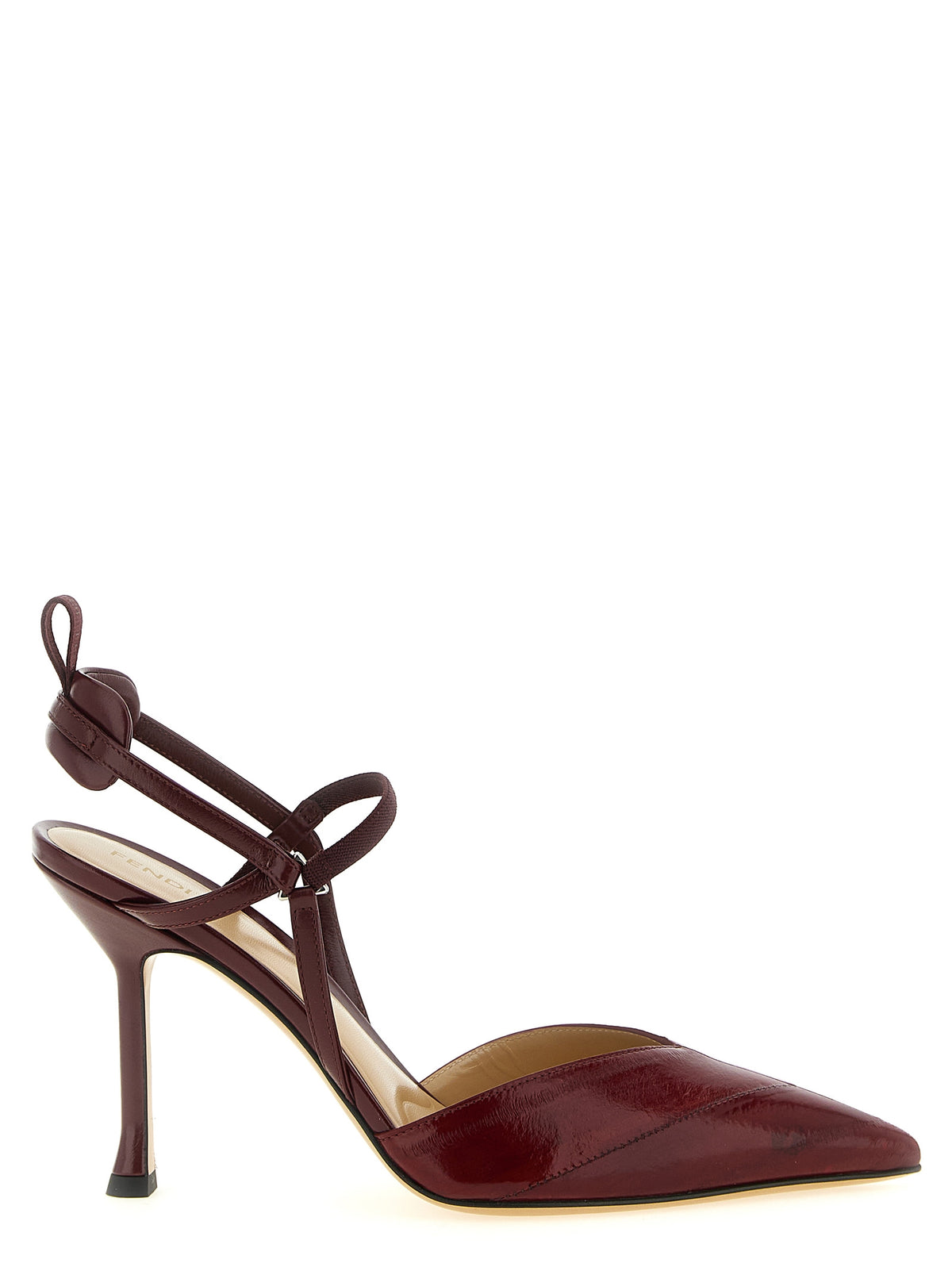 Very Colibrì Bordeaux Lamb Leather Slingback Heels