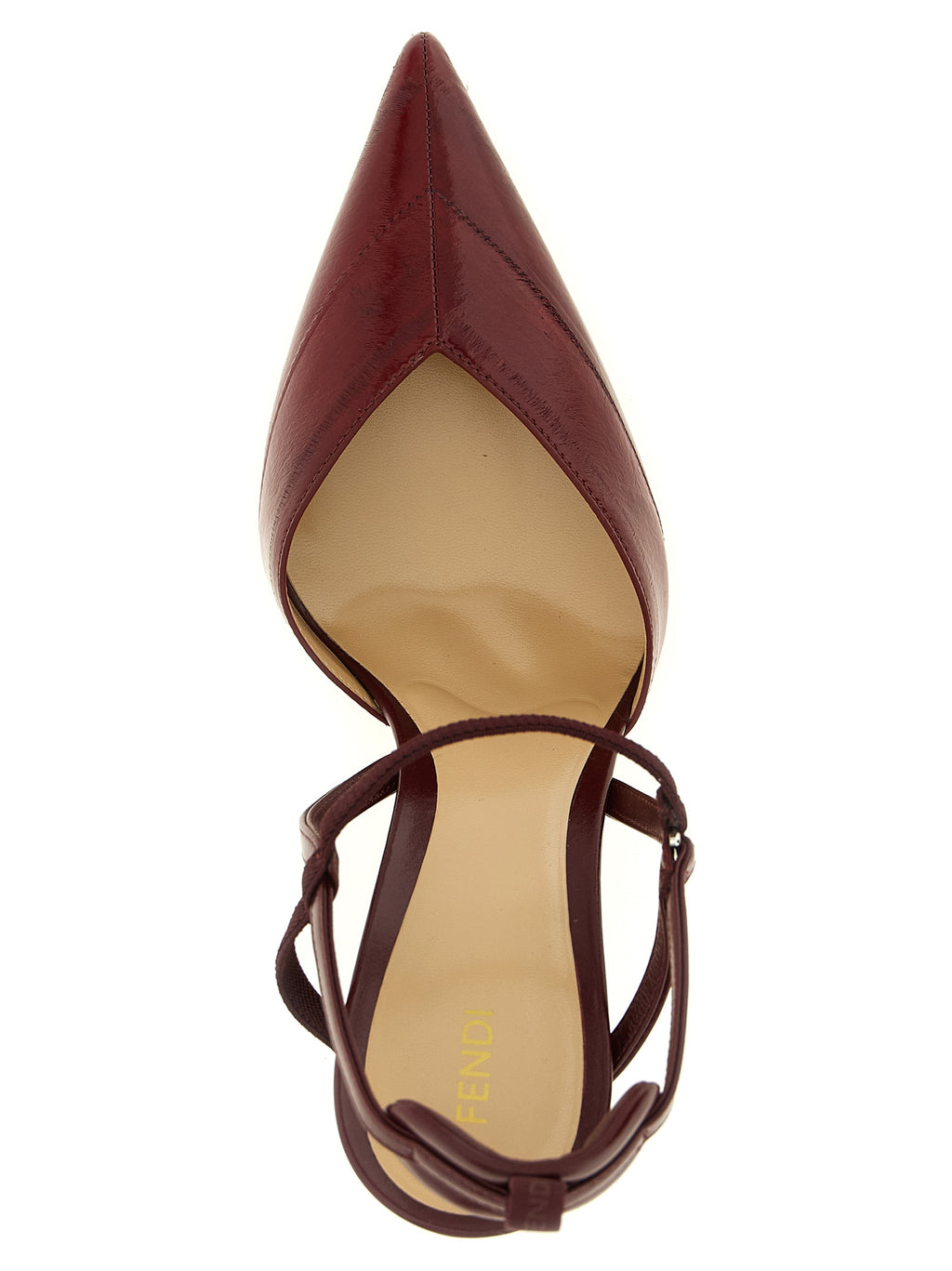 Very Colibrì Bordeaux Lamb Leather Slingback Heels