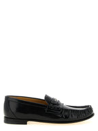 Black Calfskin Scrunch Slip-On Loafers