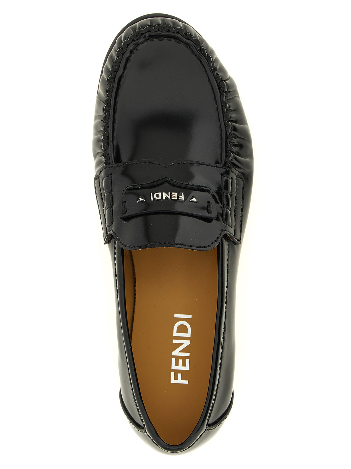 Black Calfskin Scrunch Slip-On Loafers