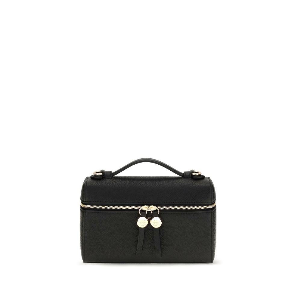 Mini Calf Leather Romy Slim Top Handle Bag