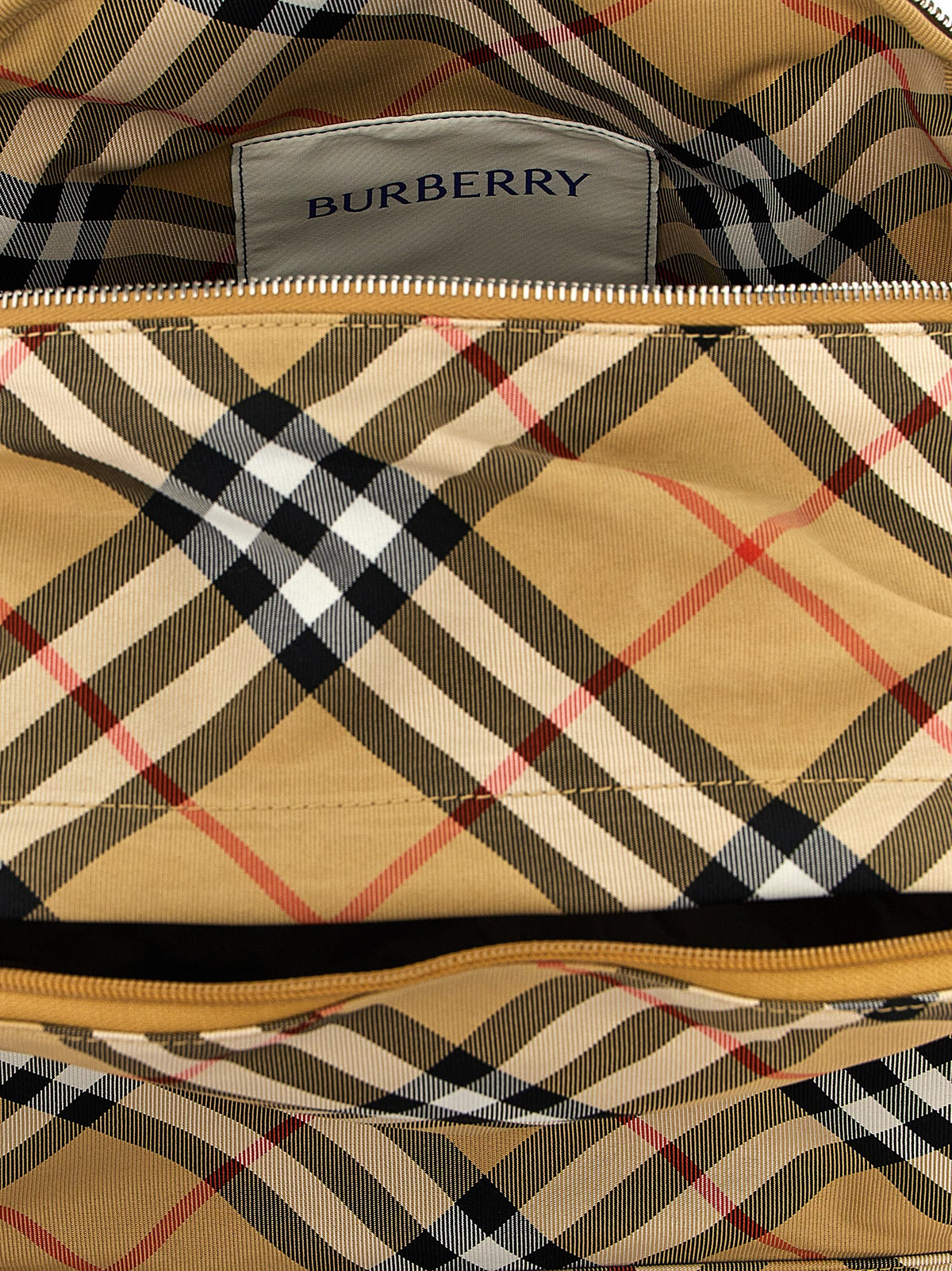 Polyester Check Fabric Backpack