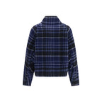 Wool-Blend Check Caban Jacket