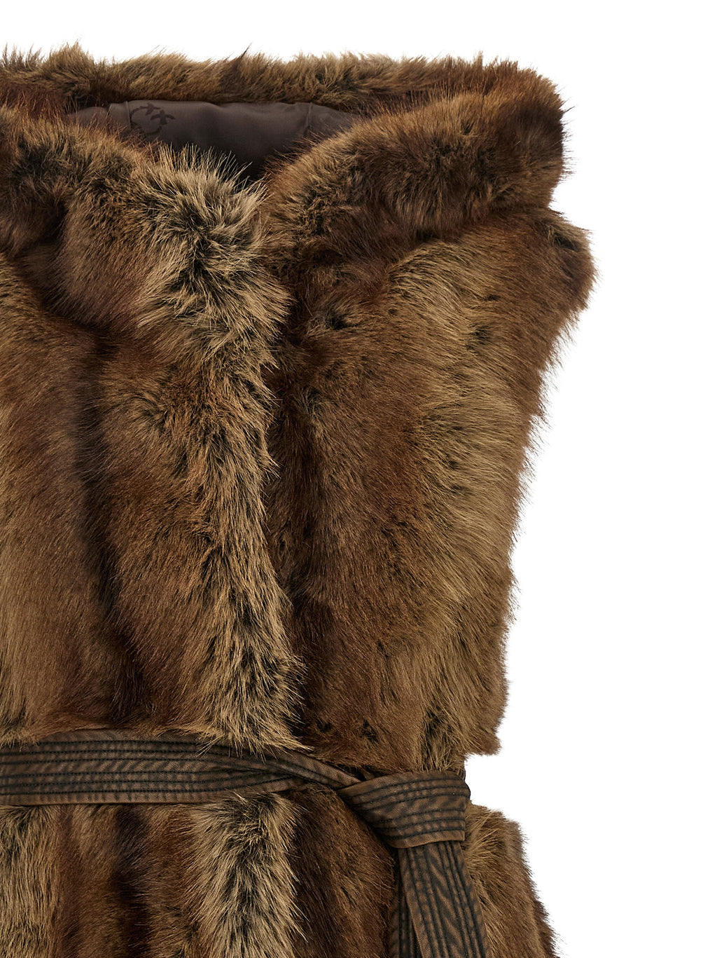 Galearis Brown Polyester Sleeveless Vest