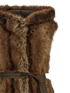 Galearis Brown Polyester Sleeveless Vest