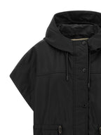 Black Polyamide Sleeveless Jacket