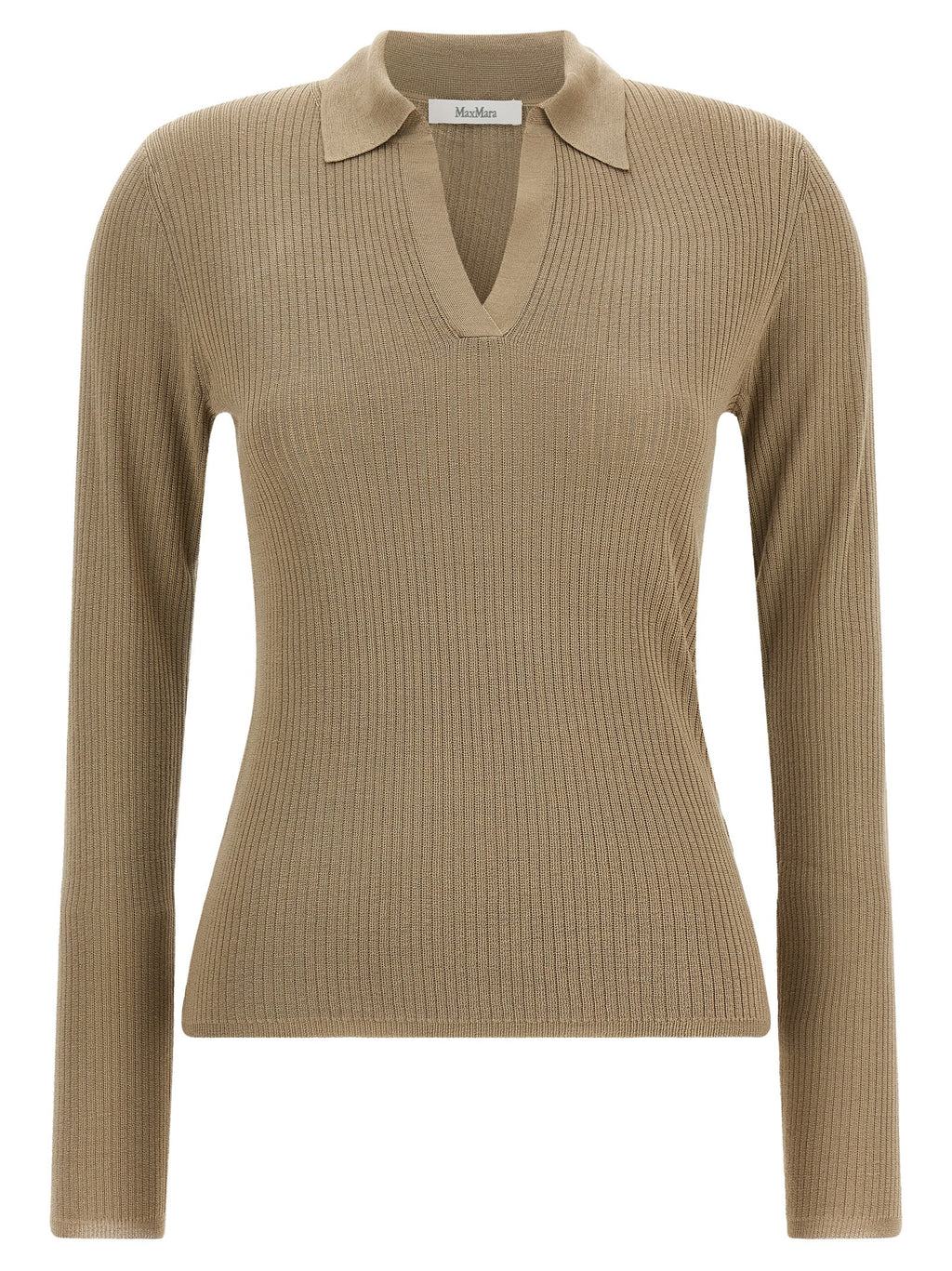 Gergo Polo Jersey Silk & Cashmere Beige