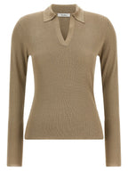 Gergo Polo Jersey Silk & Cashmere Beige