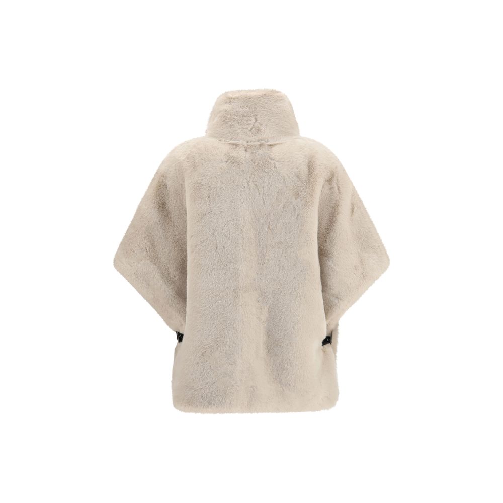 Faux Fur Buckle Collar Jacket