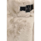 Faux Fur Buckle Collar Jacket