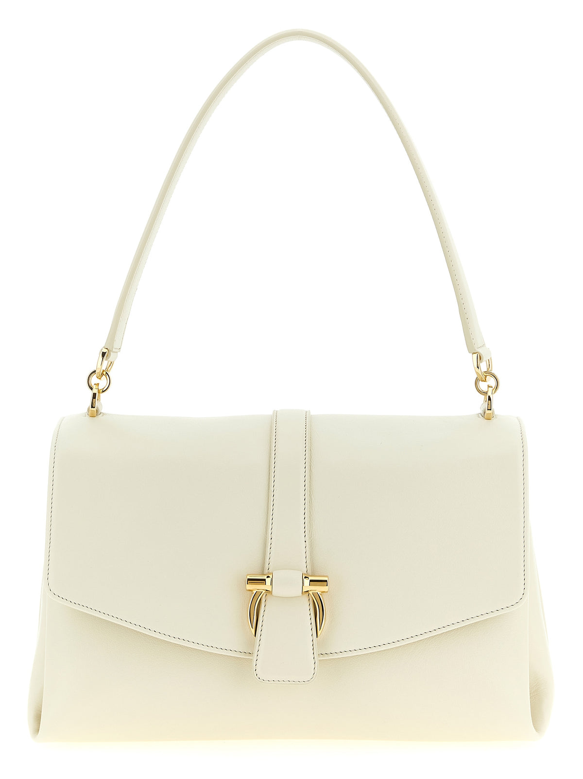 White Calfskin Shoulder Bag