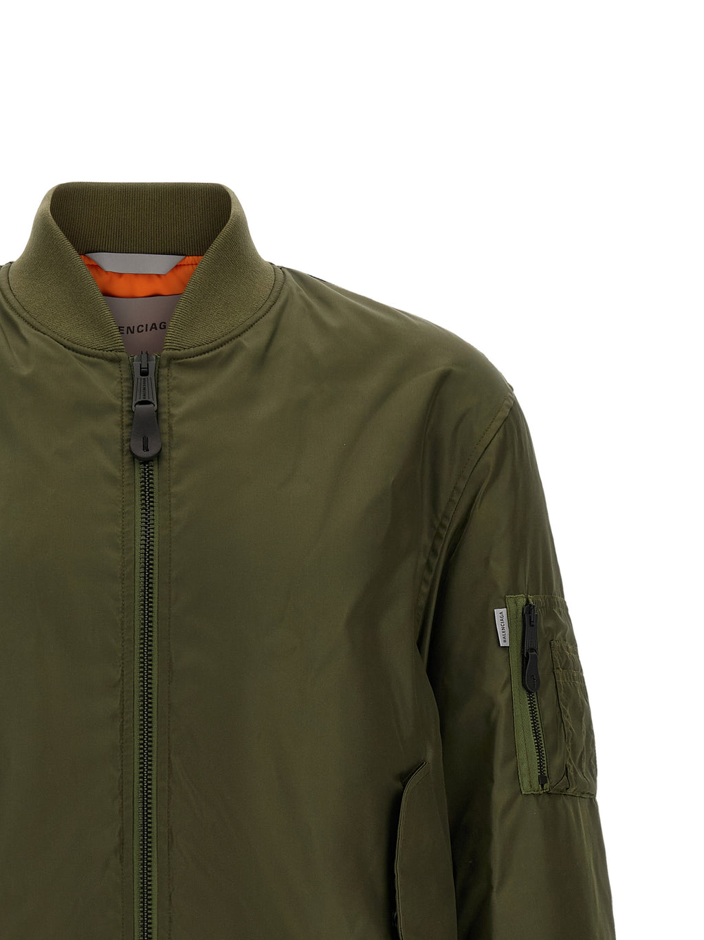 Olive Green Polyamide Bomber