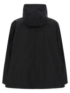 Black Polyester Techwear Windbreaker