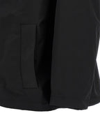 Black Polyester Techwear Windbreaker