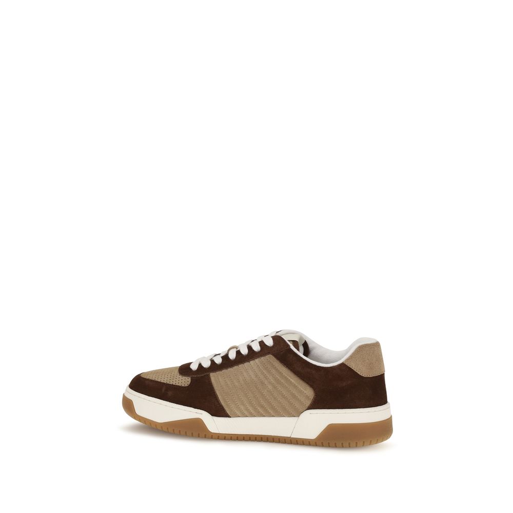 Brown Nappa Leather Sparry Sneakers