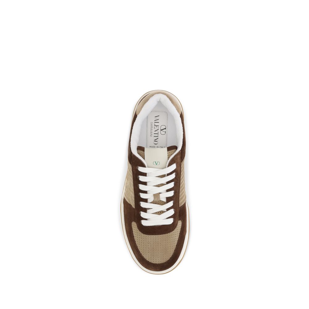 Brown Nappa Leather Sparry Sneakers