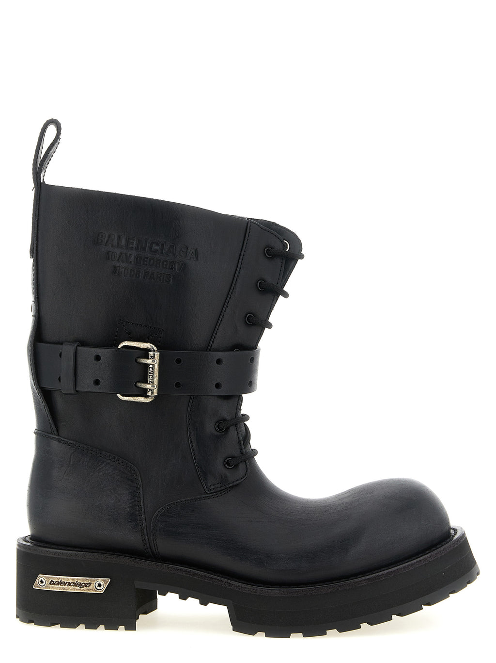 Calfskin Venom Bootie Laceup Ankle Boots