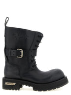 Calfskin Venom Bootie Laceup Ankle Boots