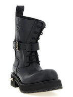 Calfskin Venom Bootie Laceup Ankle Boots