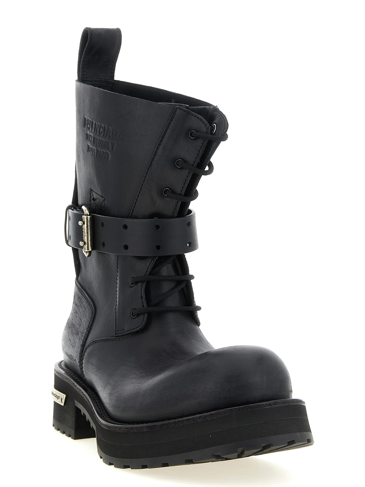 Calfskin Venom Bootie Laceup Ankle Boots