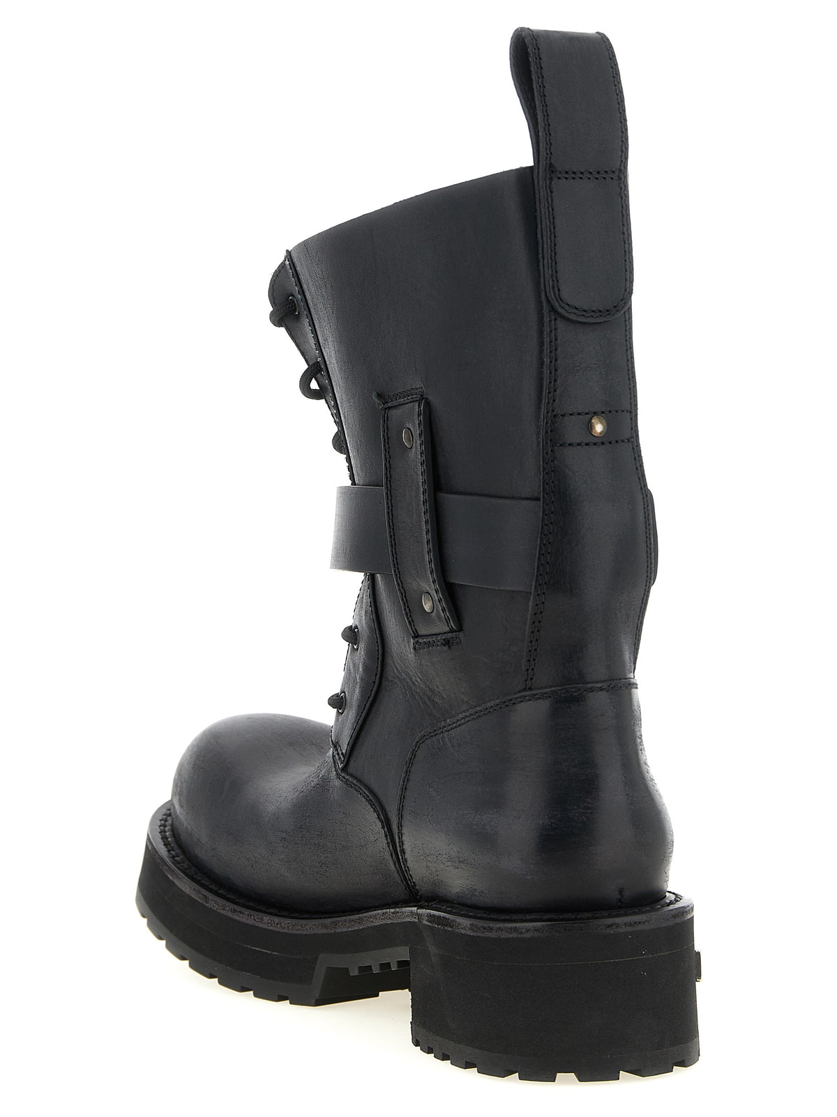Calfskin Venom Bootie Laceup Ankle Boots