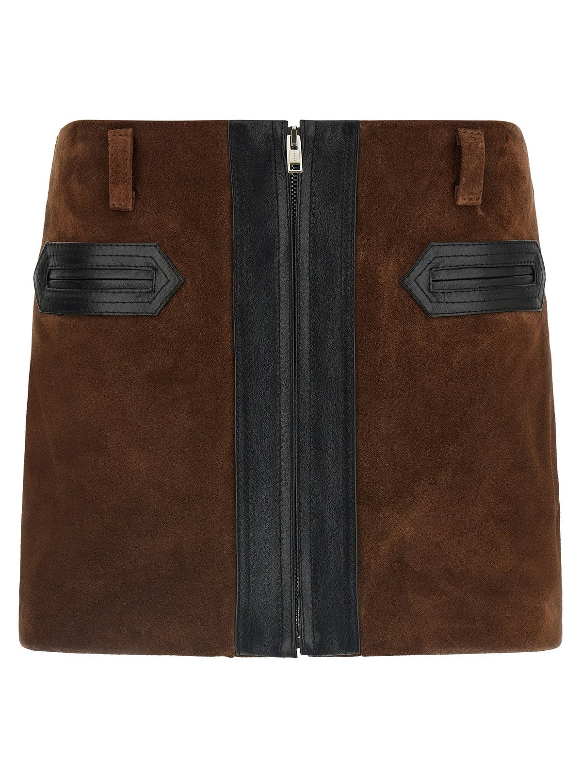 Mini Brown Calfskin Skirt