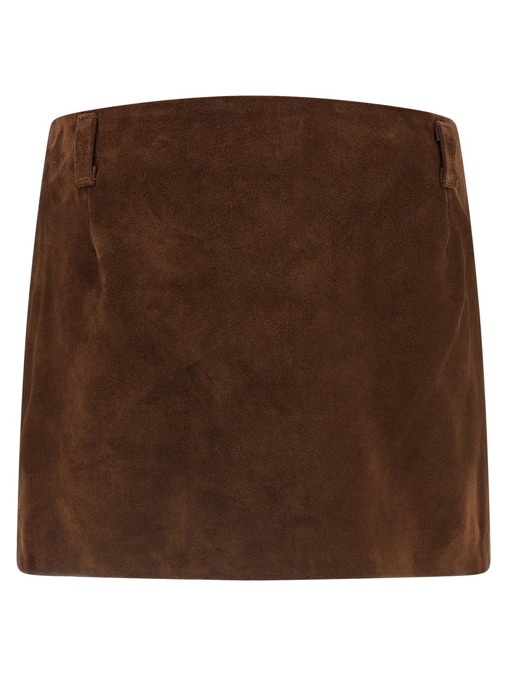 Mini Brown Calfskin Skirt