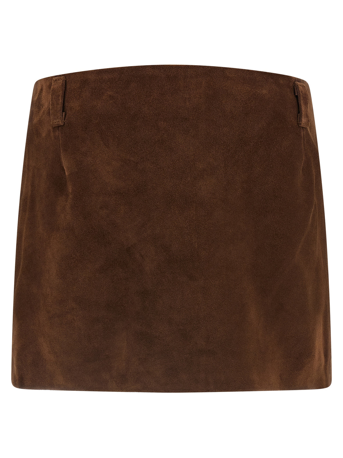 Mini Brown Calfskin Skirt