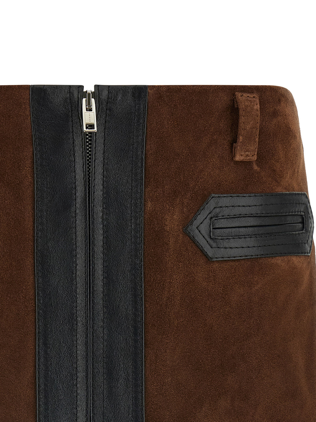 Mini Brown Calfskin Skirt