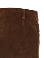 Mini Brown Calfskin Skirt