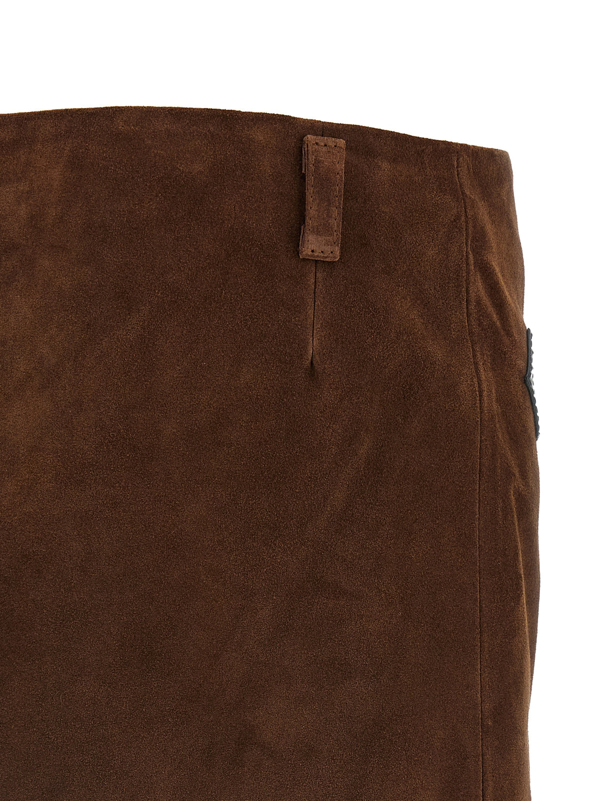 Mini Brown Calfskin Skirt
