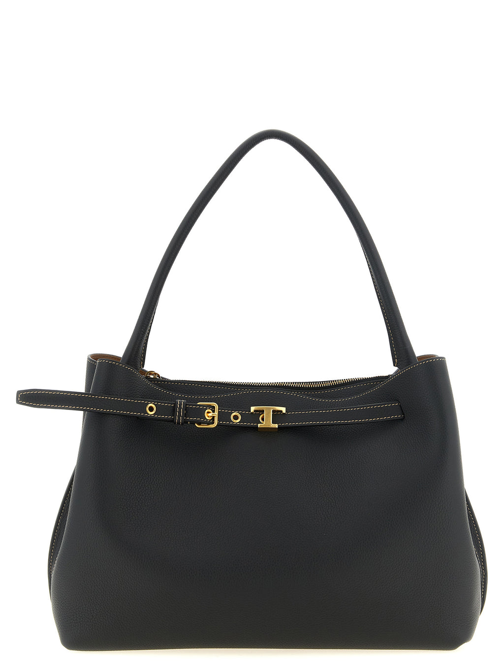 Black Calfskin Tim Handbag