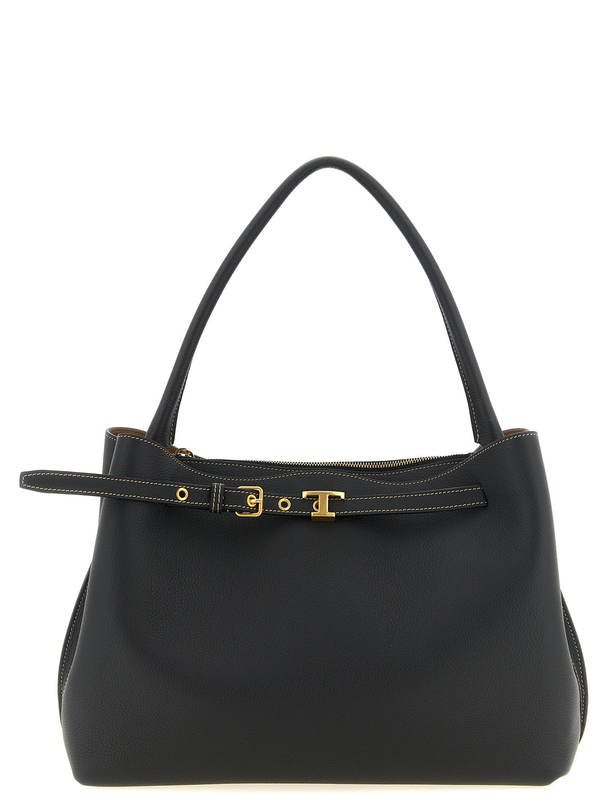 Black Calfskin Tim Handbag
