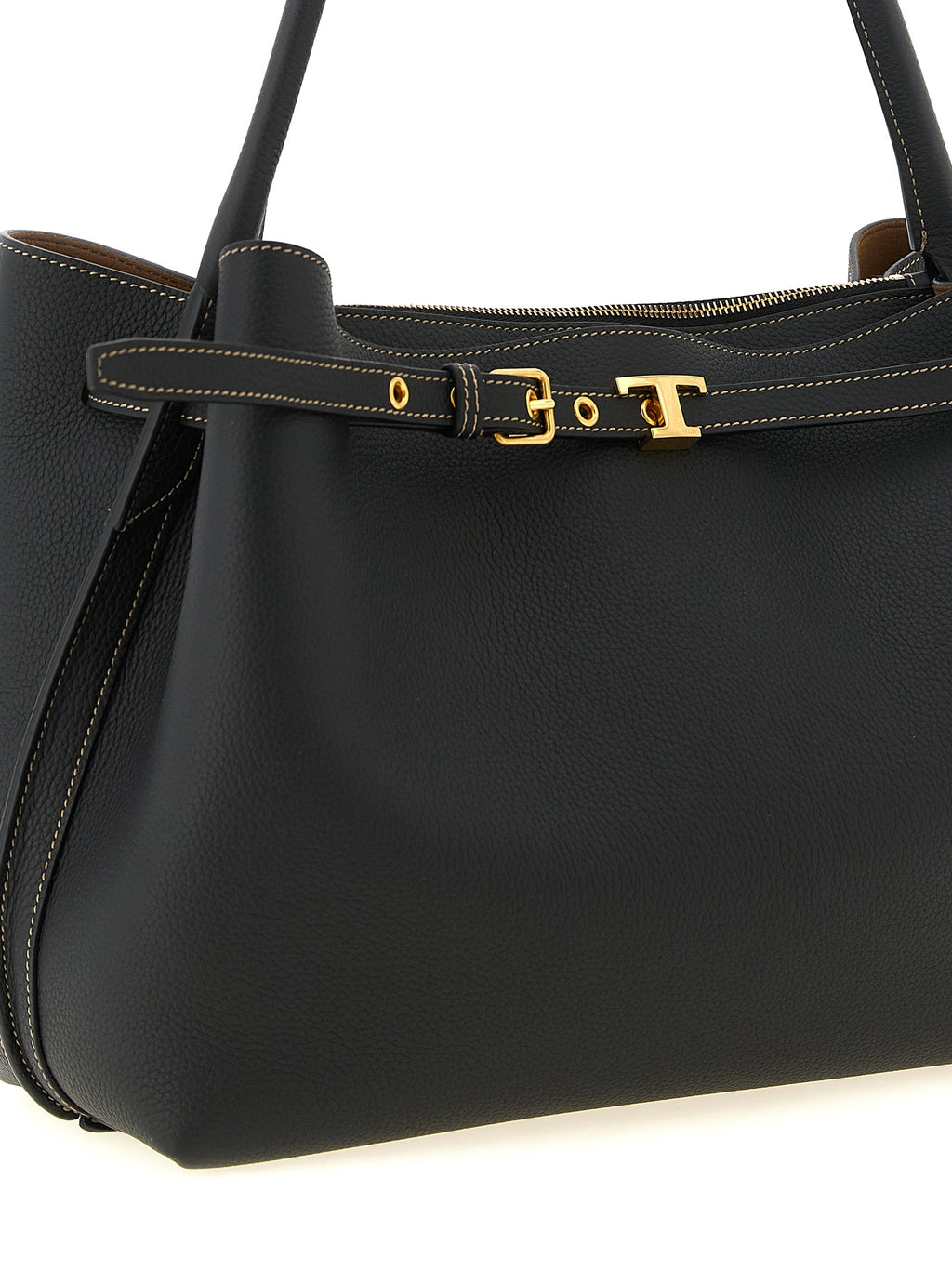 Black Calfskin Tim Handbag