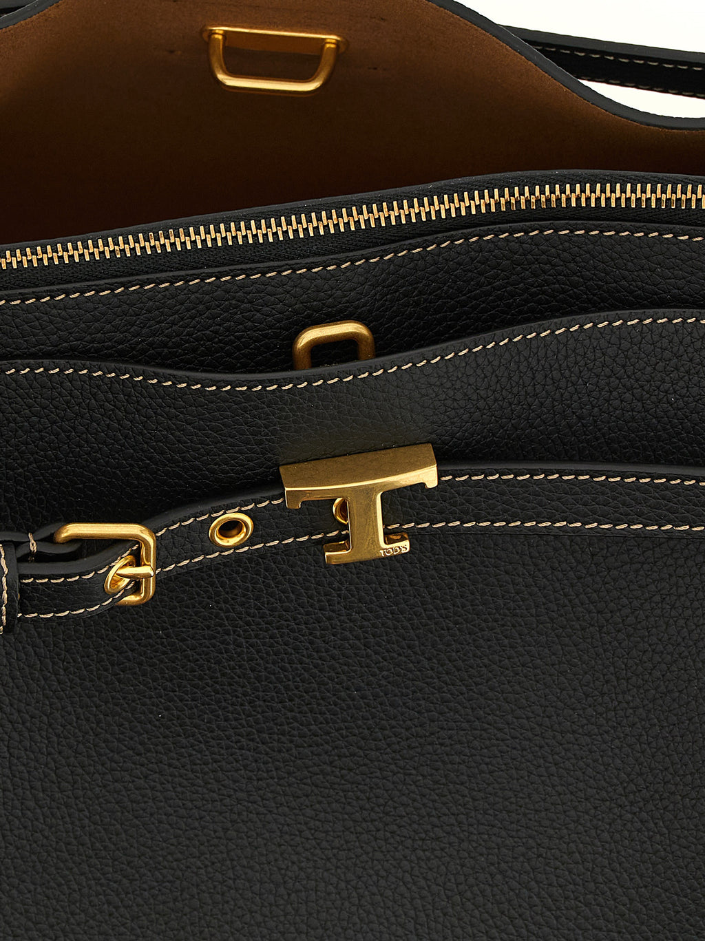 Black Calfskin Tim Handbag