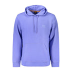 Blue Cotton Hooded Sweatshirt