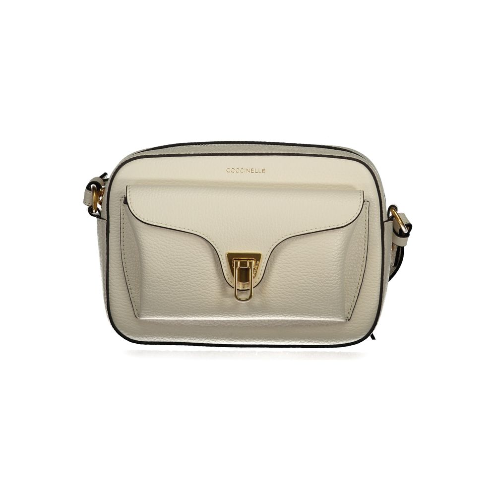White Leather Beat Soft Bag
