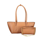 Brown Leather Double Beat Bag