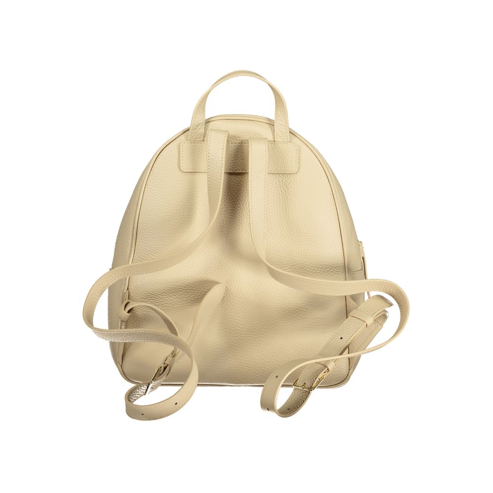 Nory Beige Leather Backpack