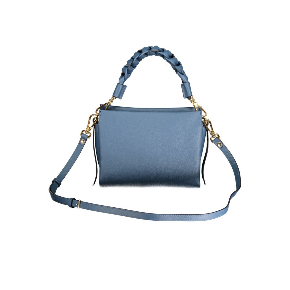 Blue Leather Boheme Shoulder Bag