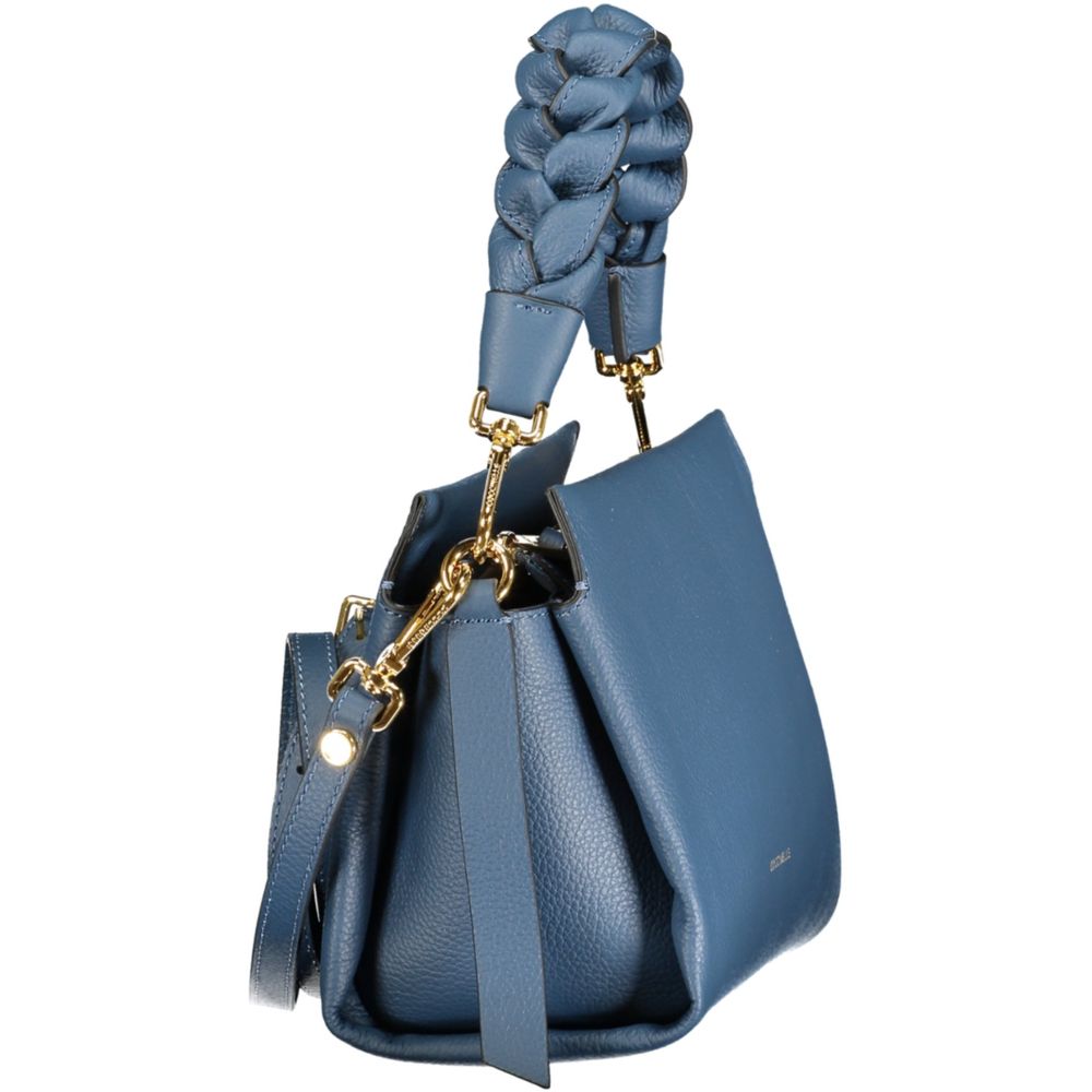 Blue Leather Boheme Shoulder Bag